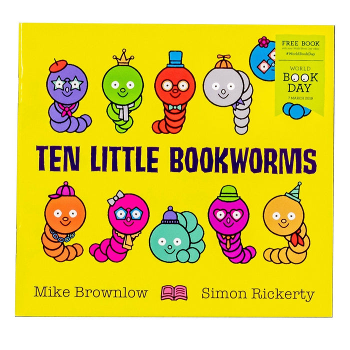 Ten Little Bookworms 2019 WBD - Ages 0-5 - Paperback - Michael Brownlow 0-5 Orchard Books
