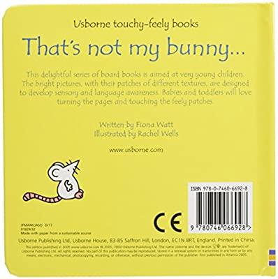 That's Not My Bunny Board Book – Age 0-5 – Hardback by Fiona Watt 0-5 Usborne
