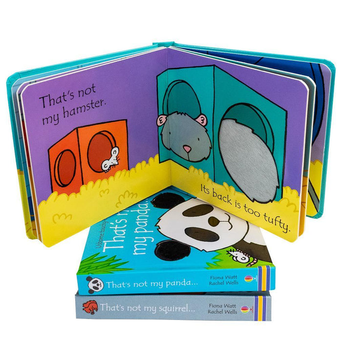 Thats Not My Touchy-Feely 3 Board Books Set Squirrel, Hamster and Panda - Ages 0-5 - Board Books - Usborne 0-5 Usborne