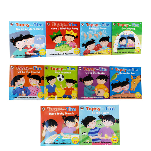 Topsy and Tim First Experience 10 Book Collection - Ages 0-5 - Paperback - Jean and Gareth Adamson 0-5 Ladybird