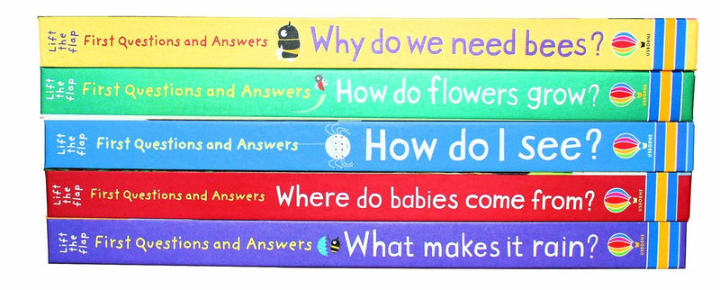 Usborne Lift-the Flap Questions and Answers 5 Books Collection Box Set Series 2 - Ages 0-5 - Hardback 0-5 Usborne