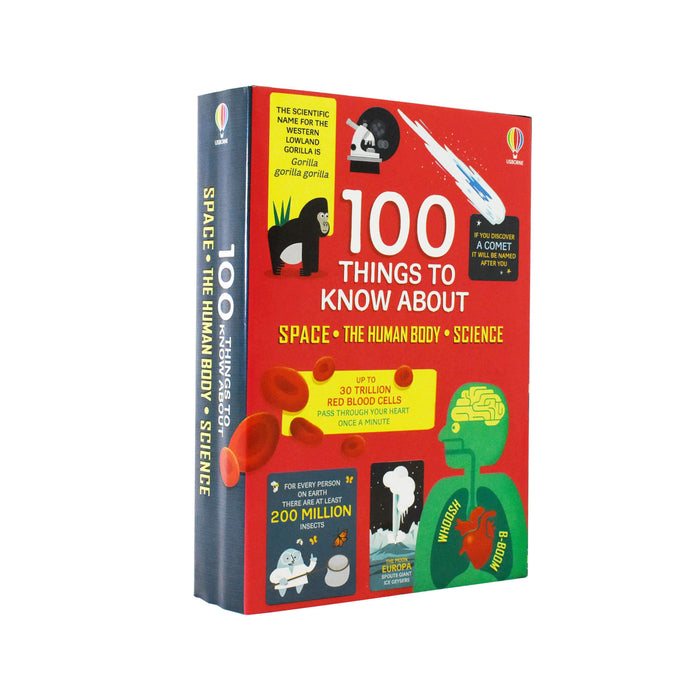 Usborne 100 Things to Know About Space, Science and Human Body 3 Books - Age 5-7 - Hardback by Alex Frith , Jerome Martin & Alice James 5-7 Usborne Publishing