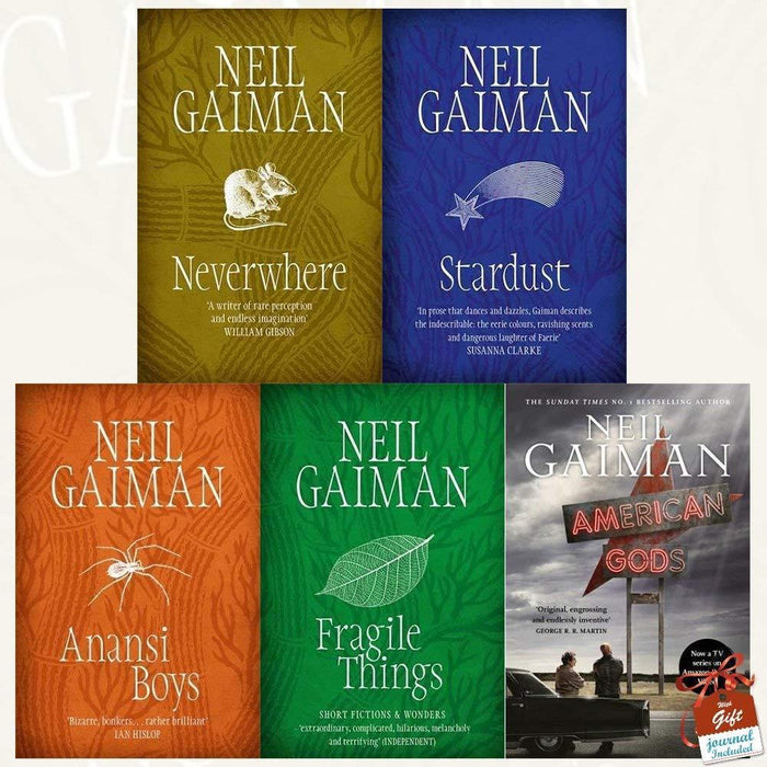 American Gods 5 Books - Adult - Paperback - Neil Gaiman Young Adult Headline