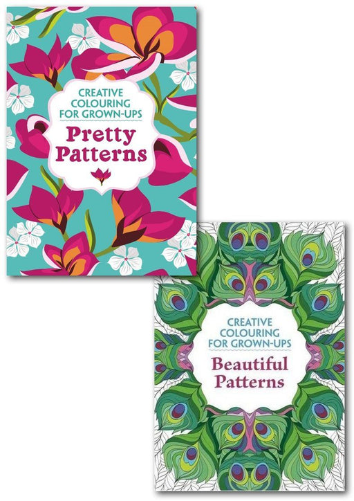 Beautiful Pretty Patterns 2 Books Set Creative Colouring for Grown-ups - Colouring Book - Paperback Popular Titles Mombooks