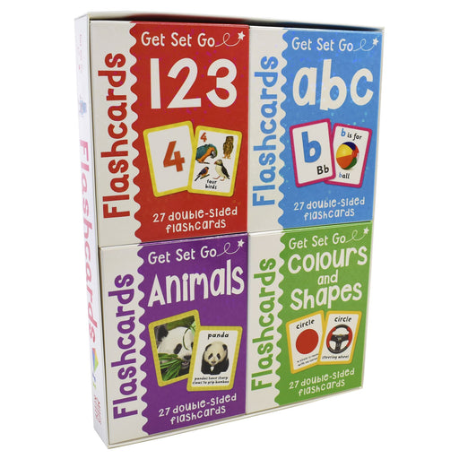Flashcards ABC,123,Animals,Colour Get Set Go Pack 3+ Miles Kelly