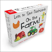 Lots to Spot Flashcards Tray Busy World 4 Pack My food, At Home, On the Go, On the Farm- Hardcover - Age 3-5 3+ Miles Kelly Publishing