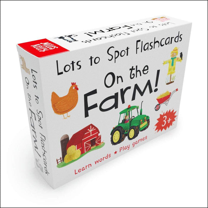 Lots to Spot Flashcards Tray Busy World 4 Pack My food, At Home, On the Go, On the Farm- Hardcover - Age 3-5 3+ Miles Kelly Publishing