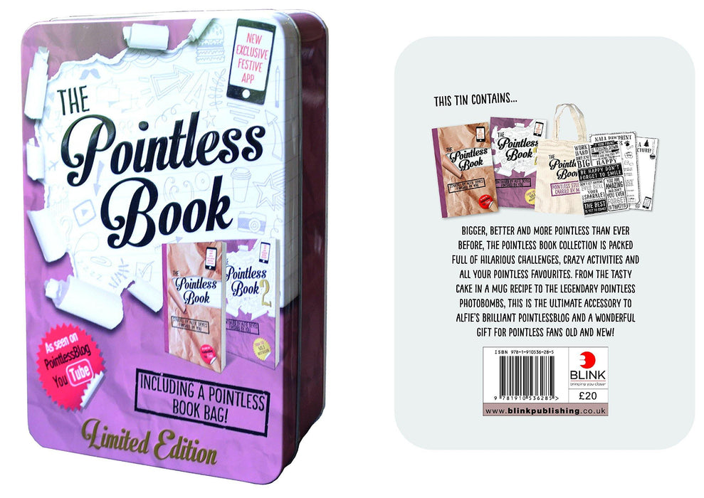 Alfie Deyes The Pointless Books Collection in tin Box with 4 cards and 1 Cream Bag - Paperback 5-7 Blink Publishing