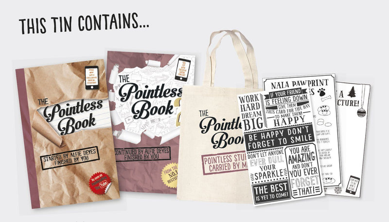Alfie Deyes The Pointless Books Collection in tin Box with 4 cards and 1 Cream Bag - Paperback 5-7 Blink Publishing
