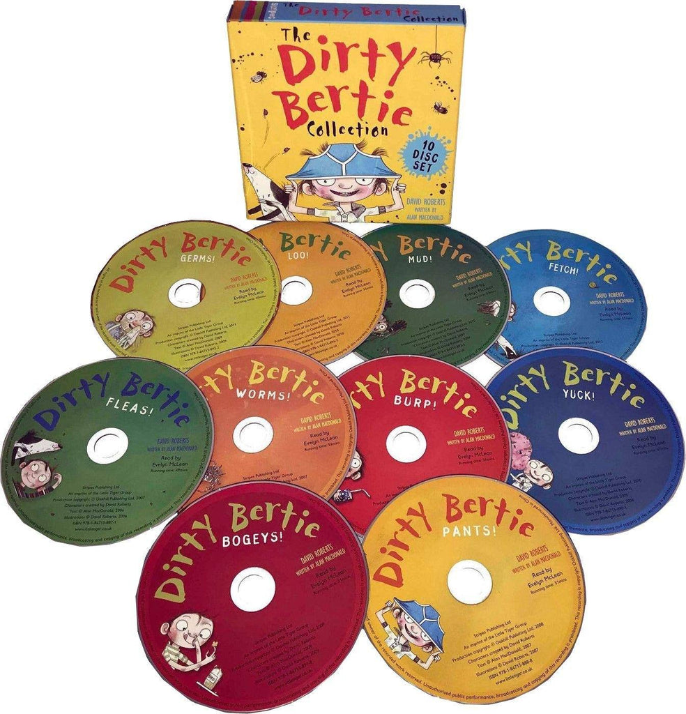 Dirty Bertie Collection 10 CD Set David Roberts Alan MacDonald Ages 5+ Audiobook