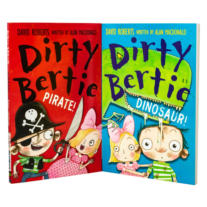 Dirty Bertie 2 Books - Ages 5-7 - Paperback 5-7 Stripes