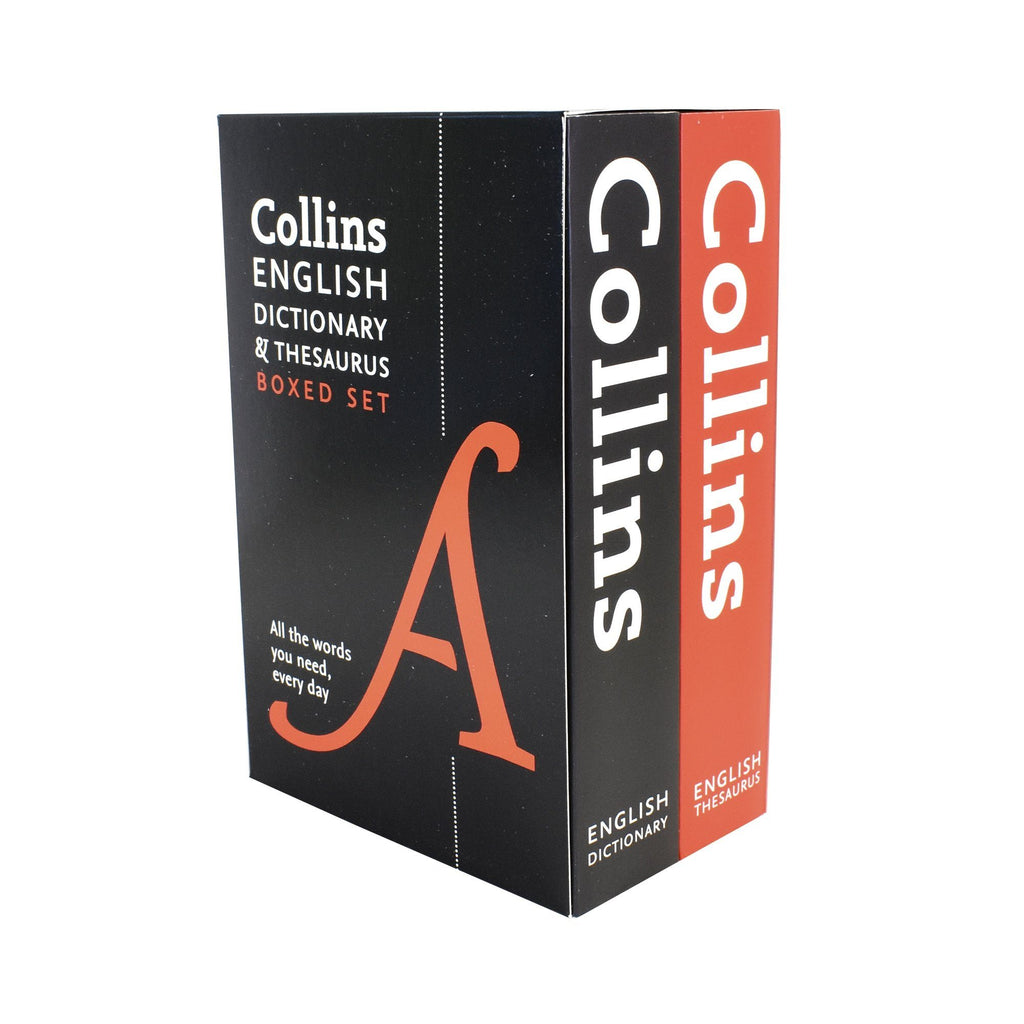 English Dictionary & Thesaurus 2 Books Box Set Non Fiction Paperback