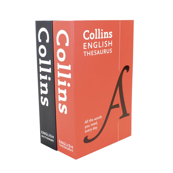English Dictionary and Thesaurus 2 Books Box Set - Paperback - Collins 5-7 Collins
