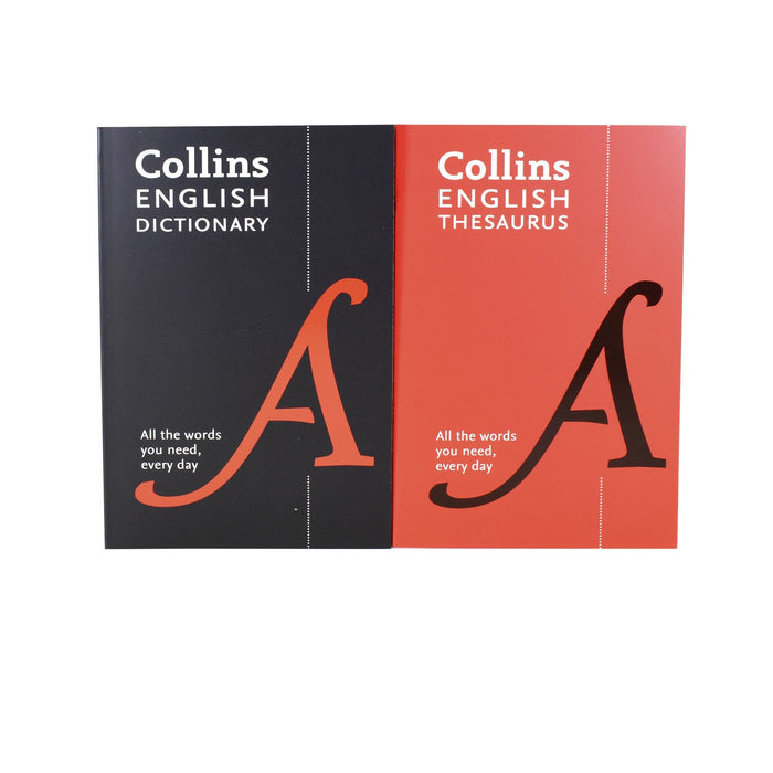 English Dictionary and Thesaurus 2 Books Box Set - Paperback - Collins 5-7 Collins