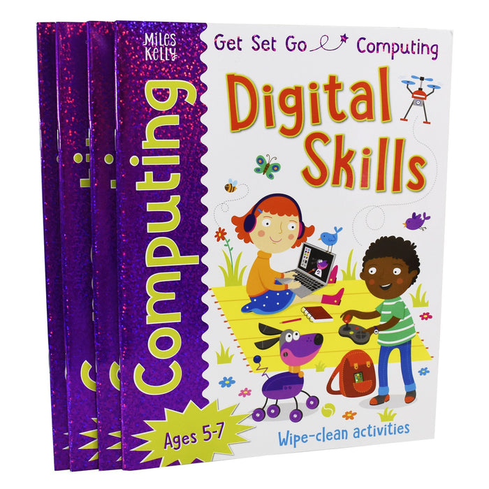 Get Set Go Computing 4 Books - Ages 5-7 - Paperback - Miles Kelly 5-7 Miles Kelly