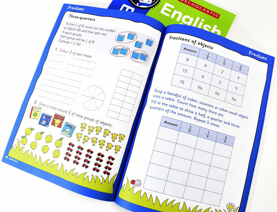 Perfect Practice KS1 English and Maths Year 2 - 2 Books For Age 6-7 Years - Paperback 5-7 Scholastic