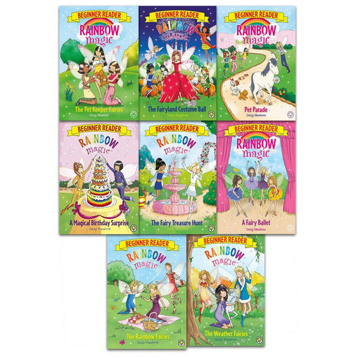 Rainbow Magic Beginner Reader 8 Books Children - Ages -5-7 - Paperback Set By Daisy Meadows 5-7 Orchard Books