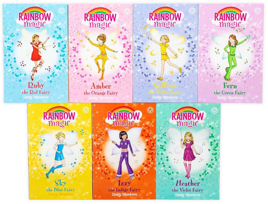 Rainbow Magic The Colour Fairies 7 Book Collection (Series 1) - Children's Literature - Paperback - Daisy Meadows 5-7 Orchard Books