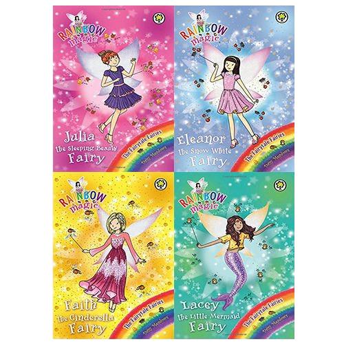 Rainbow Magic The Fairytale Fairies 4 Books - Ages 5-7 - Paperback - Daisy Meadows 5-7 Orchard Books