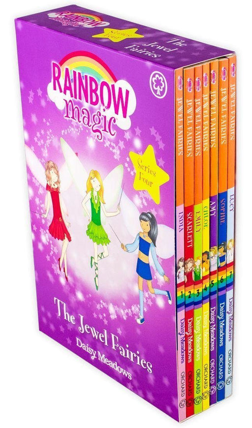 Rainbow Magic The Jewel Fairies 7 Book Collection (Series 4) - Ages 5-7 - Paperback - Daisy Meadow 5-7 Orchard Books