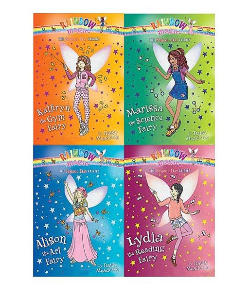 Rainbow Magic The School Days Fairies 4 Books- Ages 5-7 - Paperback - Daisy Meadows 5-7 Orchard Books