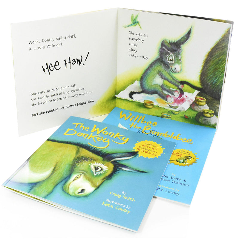 The Dinky Donkey, Willbee the Bumblebee, The Wonky Donkey 3 Books Collection Set - Ages 5-7 - Paperback - Craig Smith 5-7 Scholastic