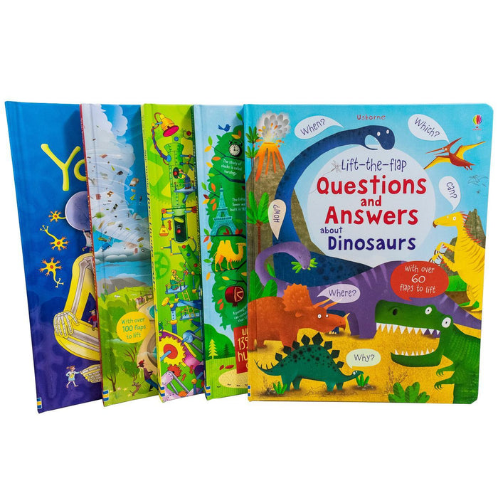 Usborne Lift -The-Flap General Knowledge 5 Books Collection - Ages 5-7 - Board Books 5-7 Usborne Publishing