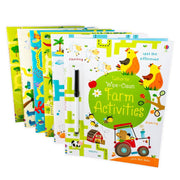 Usborne Wipe-Clean 6 Book Collection 5-7 Usborne Publishing