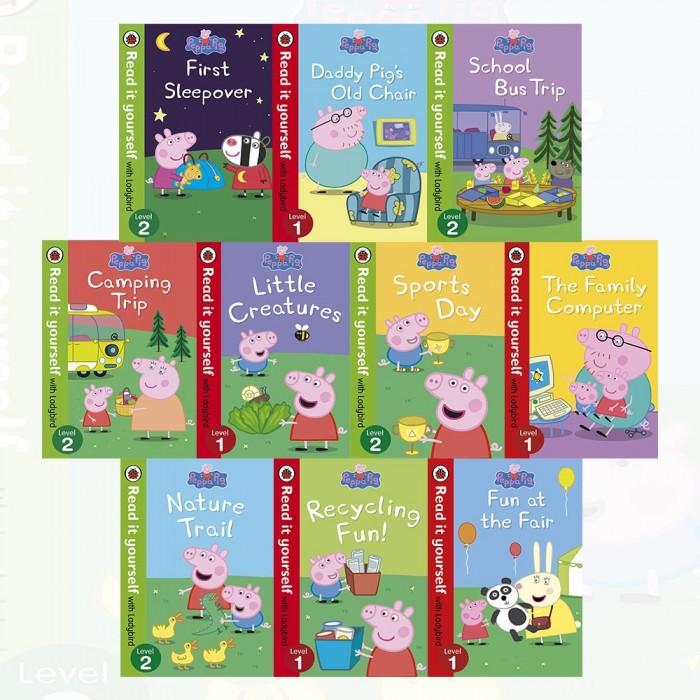 Peppa Pig Read It Yourself With Ladybird Collection 10 Books Set Level 1-2 - Age 5-7 - Paperback 5+ Ladybird