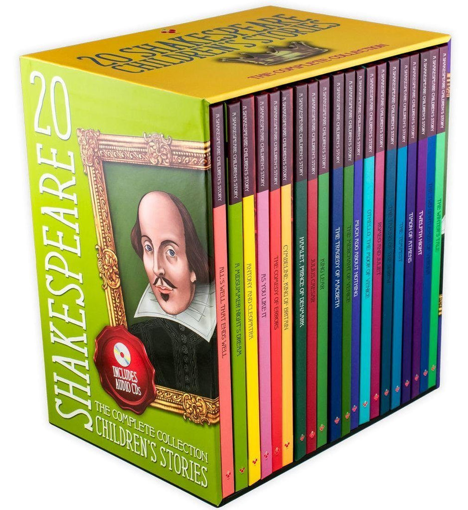 20 Shakespeare Story Books Audio CD Tragedy & Comedy Hardback Macaw Books