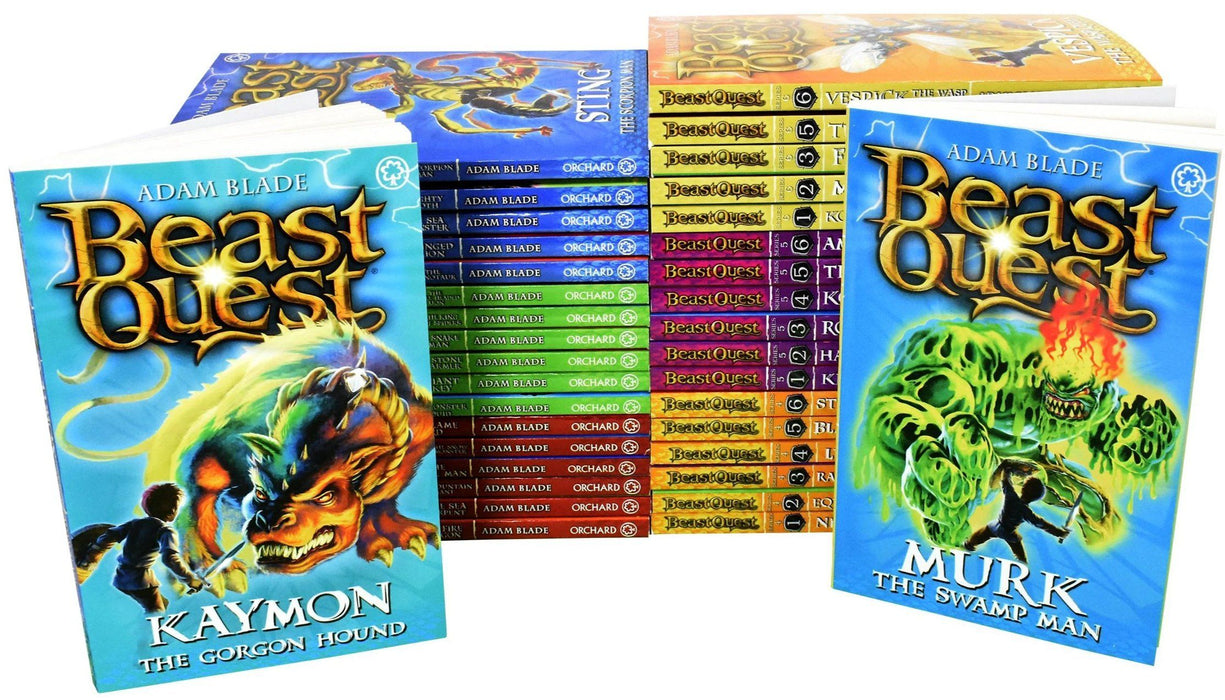 Beast Quest Series 1 To 6 - 36 Books - Fantasy Fiction - Paperback - Adam Blade 7-9 Orchard Books