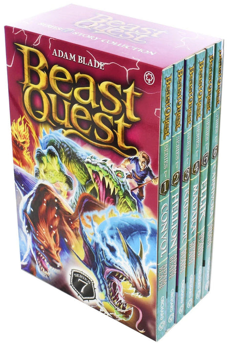 Beast Quest Series 7 Box Set 6 Books Ages 7-9 Paperback By Adam Blade Books2Door