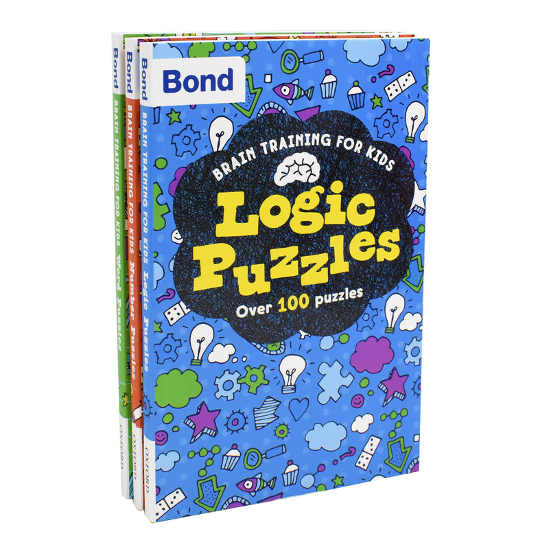 Bond Brain Training Puzzles for Kids Oxford 3 Books Collection - Age 7-9 - Paperback 7-9 OUP Oxford