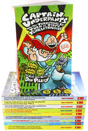 Captain Underpants 10 Book Set - Ages 7-9 - Paperback - Dav Pilkey 7-9 Scholastic