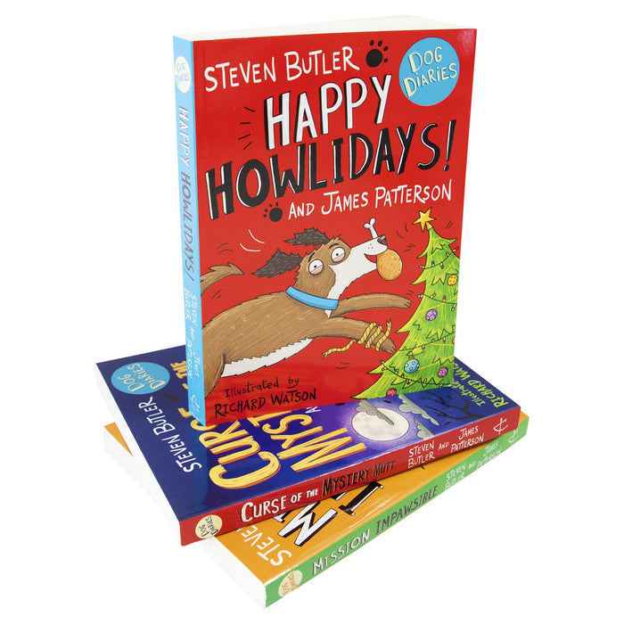 Dog Diaries 3 Books Collection Set - Ages 7-9 - Paperback by Steven Butler 7-9 Arrow