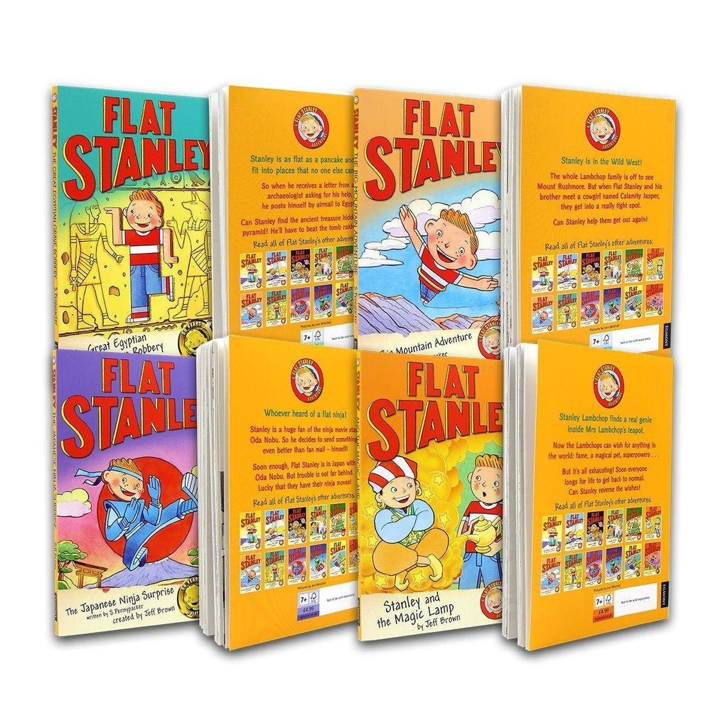 Flat Stanley Adventure Series 8 Books Collection Age 7 9 Paperback Jeff