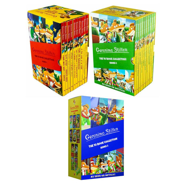 Geronimo Stilton Series 1-3 Collection 30 Books Box Set - Ages 7-9
