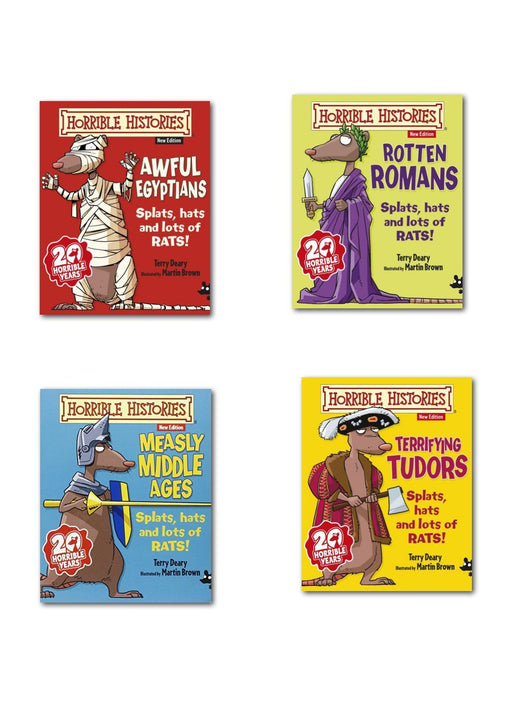 Horrible Histories 4 Books Collection - Age 7+ - Paperback by Terry Deary 7-9 Scholastic Press