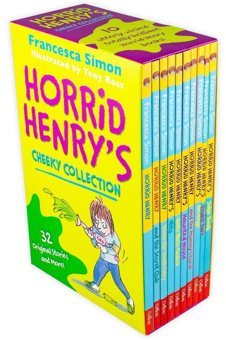 Horrid Henry Cheeky Collection 10 Book Set - Ages 7-9 - Paperback - Francesca Simon 7-9 Orion