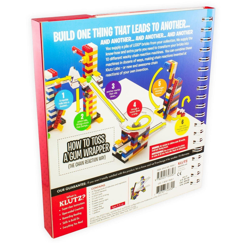 Lego Chain Reactions: Design and Build Amazing Moving Machines - Ages 7-9 - Paperback - Pat Murphy 7-9 Klutz, Scholastic