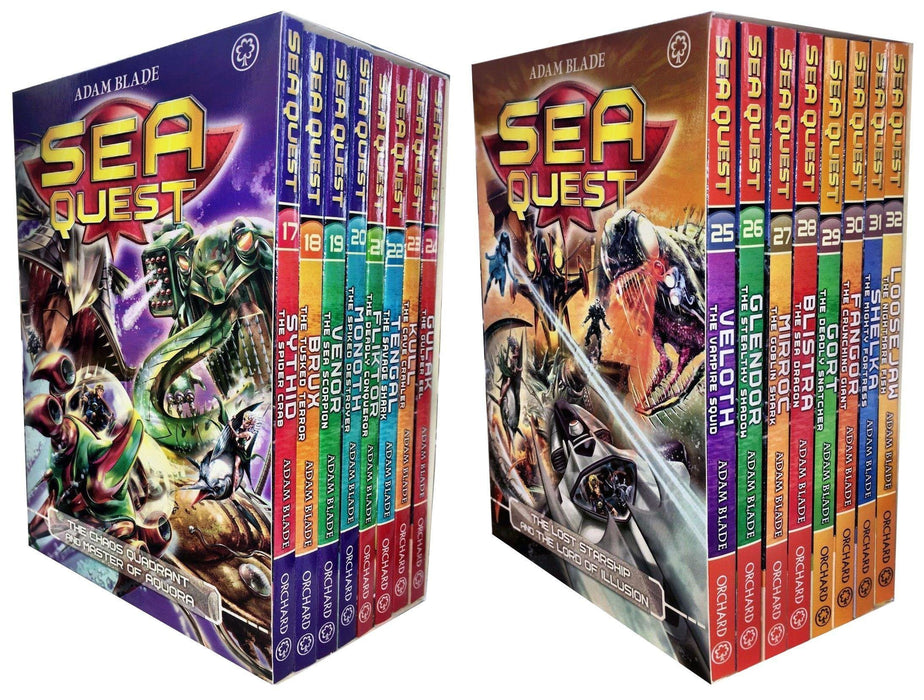 Sea Quest 16 Books Box Set Collection- Series 5 - 8 - Ages 7-9 - Paperback - Adam Blade 7-9 Orchard Books