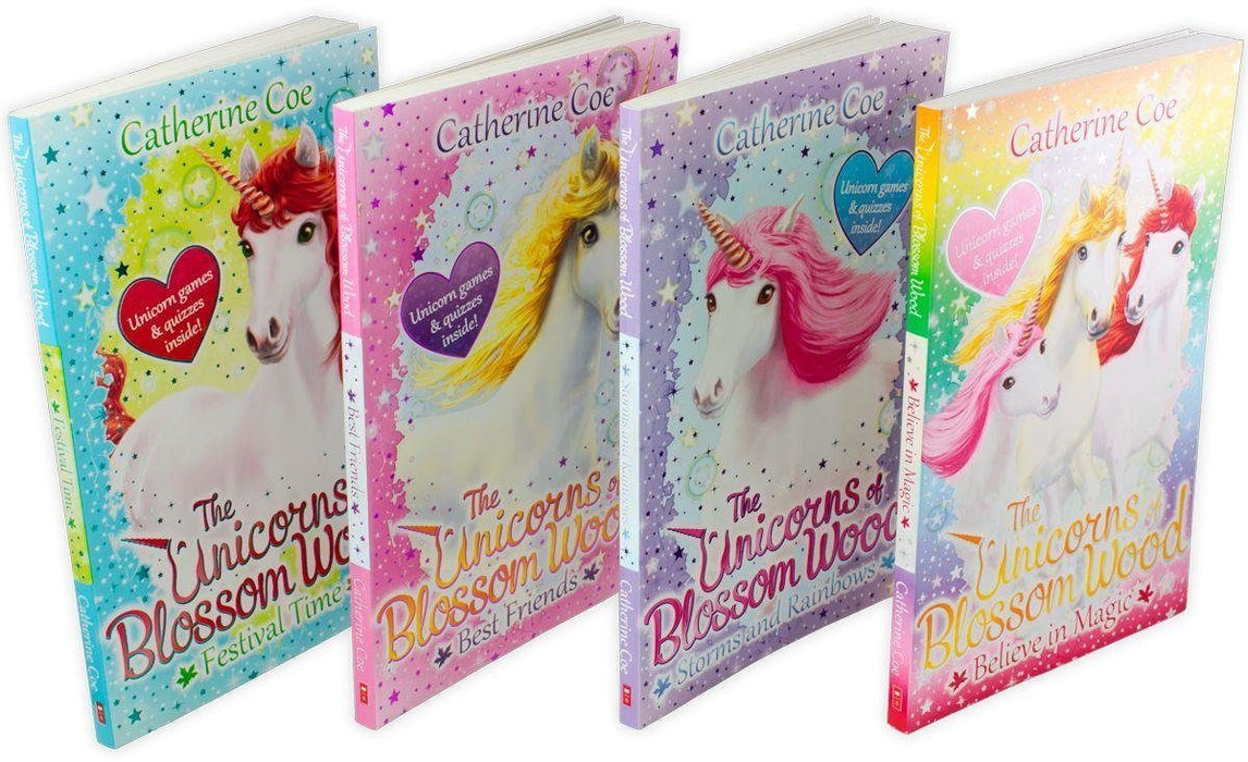 The Unicorns of Blossom Wood 4 Book Set By Catherine Coe- Paperback - Age 5-7 7-9 Scholastic