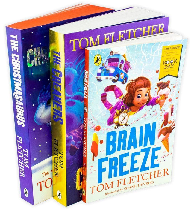 Tom Fletcher 3 Book Collection- The Creakers, The Christmasaurus 7-9 Penguin