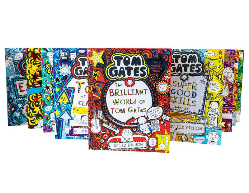 Tom Gates 10 Books (Books 1 to 10) - Ages 9-14 - Paperback - Liz Pichon 7-9 Scholastic