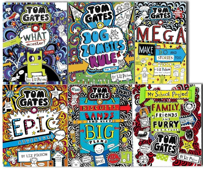 Tom Gates Series Collection 6 Books 11 to 16 - Ages 9-14 - Paperback - Liz Pichon 7-9 Scholastic