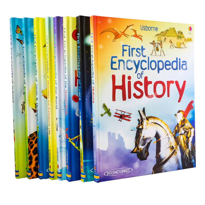Usborne First Encyclopedia 8 Books - Ages 7-9 - Hardback 7-9 Usborne