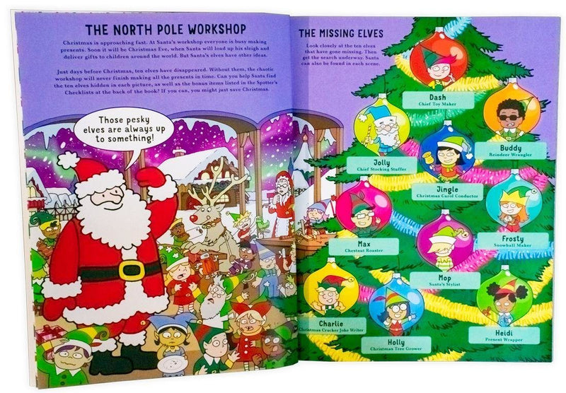 Where's the Elf? A Christmas Search-and-Find Adventure - Ages 7-9 - Paperback - Chuck Whelon 7-9 Michael O'Mara Books Limited