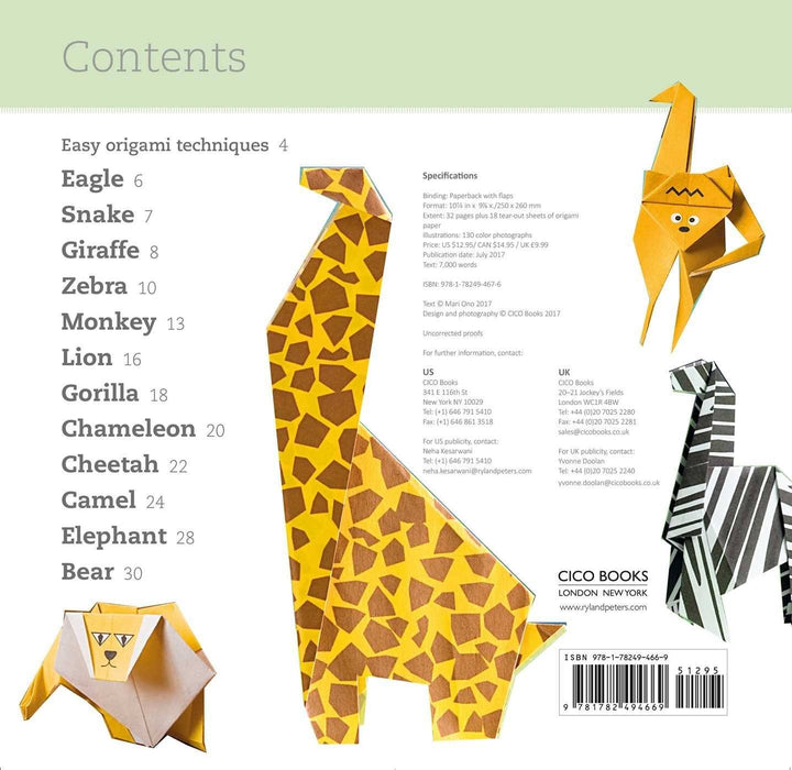 Fun Origami Pets & Dino 2 Books Set By Mari Ono & Hiroaki Takai - Paperback - Age 5-7 5-7 CICO Kidz