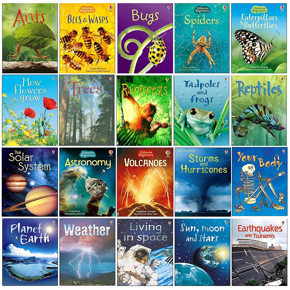 Usborne Beginners Nature & Science Collection 20 Books Set - Ages