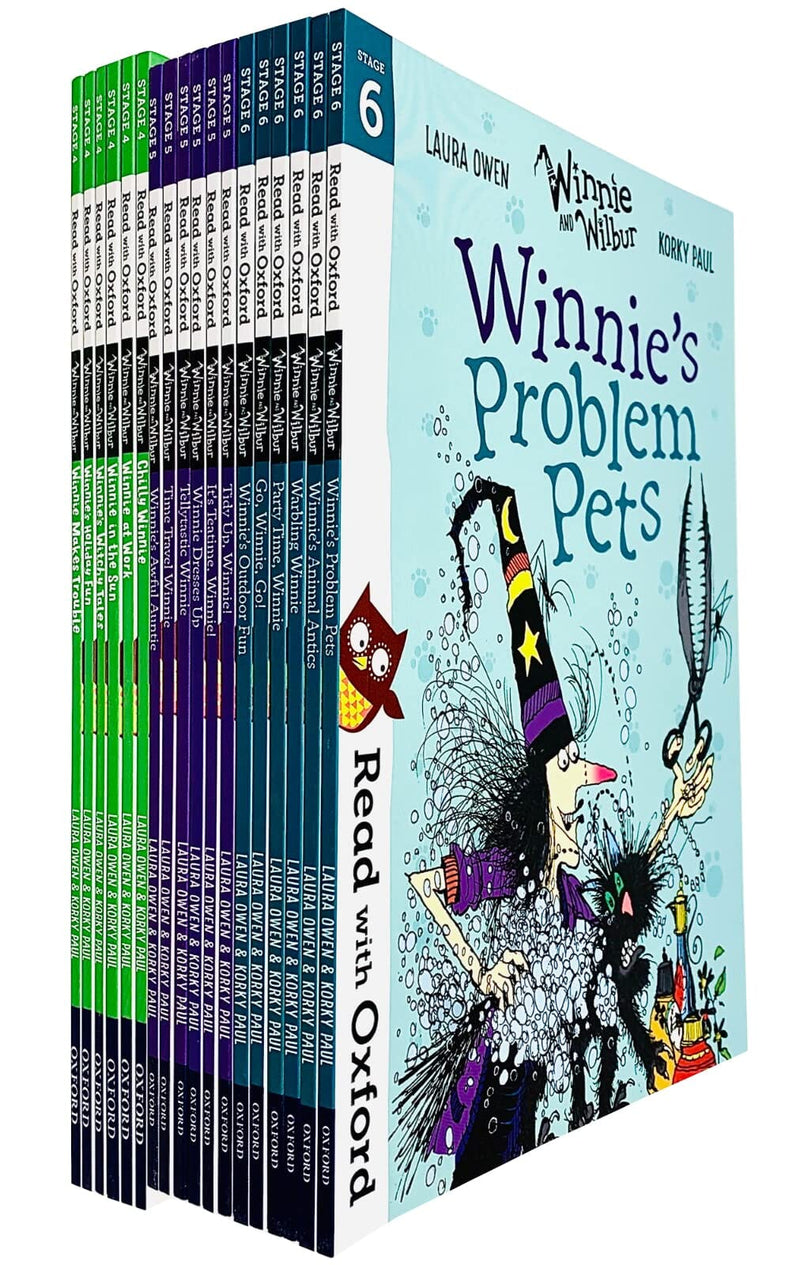 Read With Oxford: Winnie And Wilbur 18 Books Collection Set Level Stage 4, 5 & 6 - Ages 4-6 - Paperback 5-7 Oxford University Press